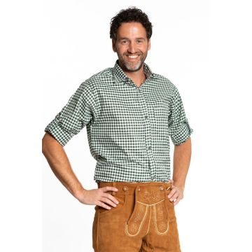 Trachtenhemd Putzbrunn Groen Geblokt