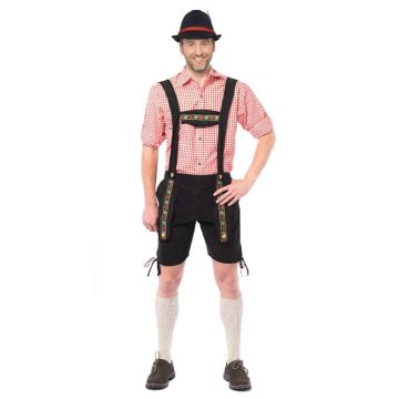 Lederhose Johann Kort Zwart