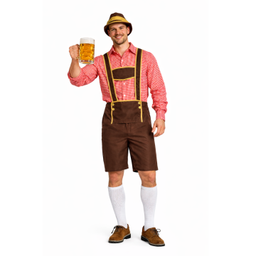 Oktober Festival Set Heren (Lederhose, Blouse, Sokken & Hoed)