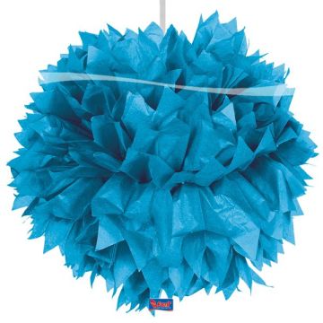 Pompom blauw 30cm