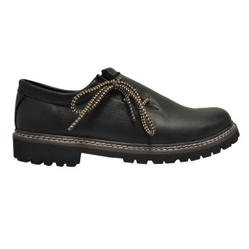 Haferlschuhe (Zwart leder)