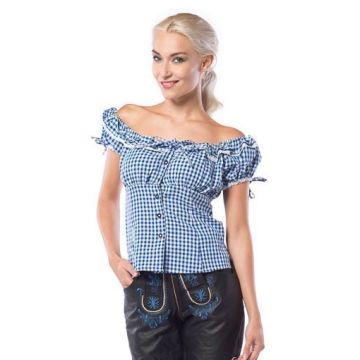 Oktoberfest Top Liesl Deluxe Blauw