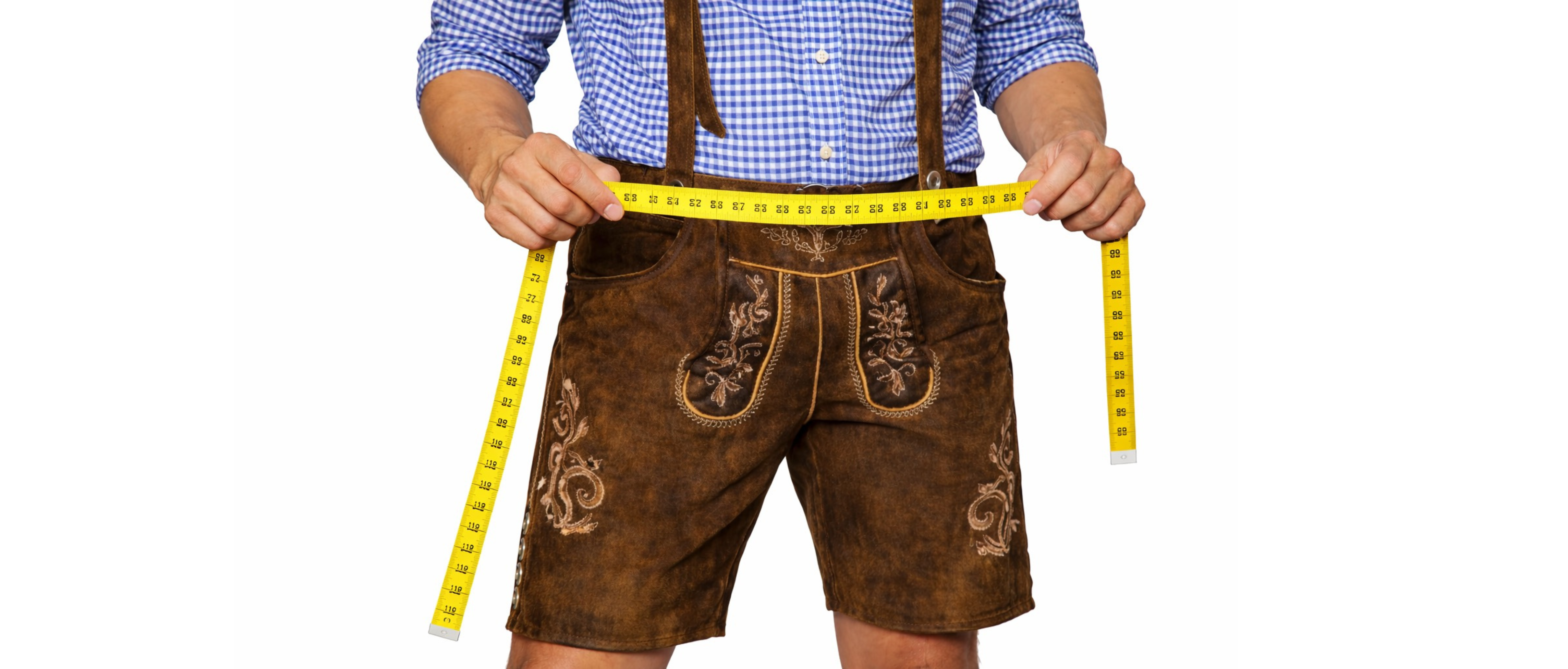 lederhose maat meten met meetlint heren