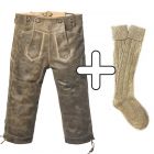 Set Aanbieding | Lederhose + gratis sokken | Echte Lederhosen | Top Kwaliteit | Retro Lang