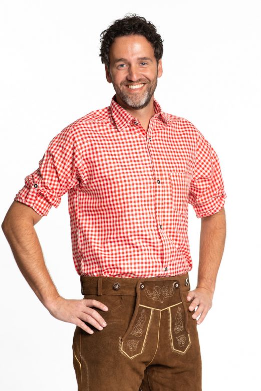 Overhemd Trachtenhemd Putzbrunn - Deluxe rood