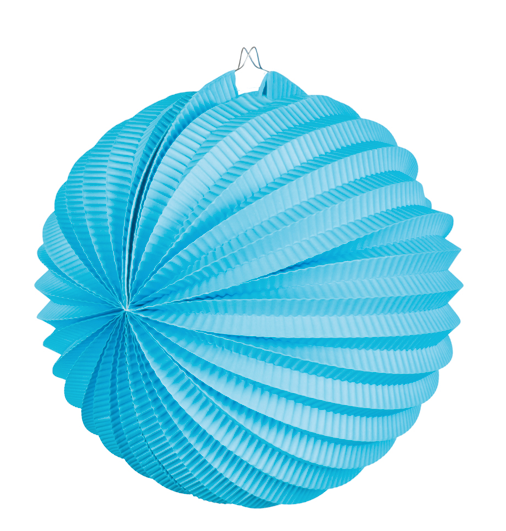 Papieren ballonlampion blauw (23cm)