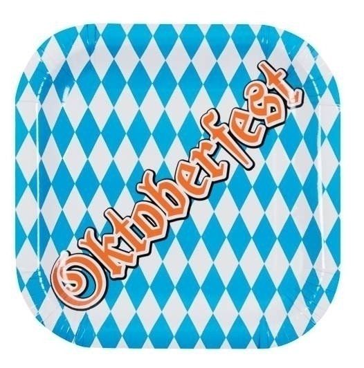 Oktoberfest bordjes (karton) (per 6 verpakt) (25x2