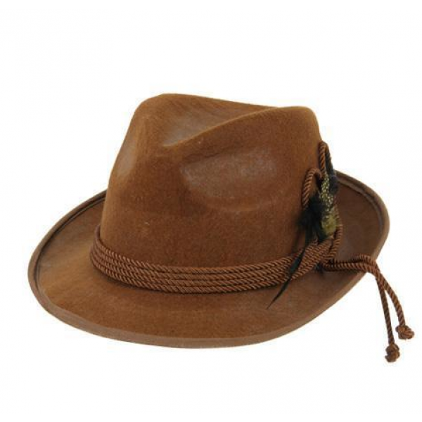 Tiroler hoed bruin vilt / One-size