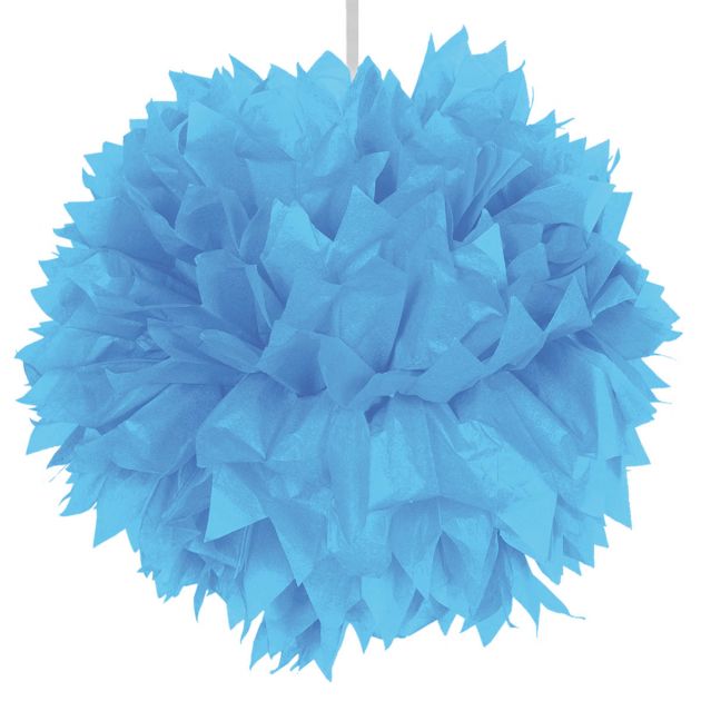 Pompom 30 cm licht blauw