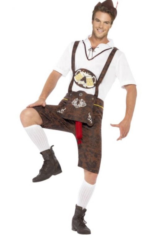 Lederhosenset Bratwurst met shirt en hoedje