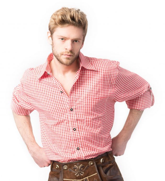 Oktoberfestshirt Polykatoen Deluxe Rood