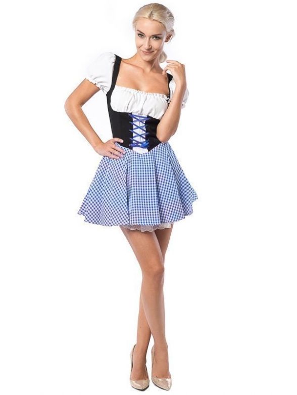 Dirndl Eva Blauw/Bruin