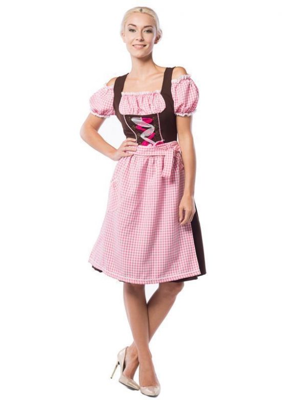 Dirndl Anne-Ruth Roze/Bruin Lang