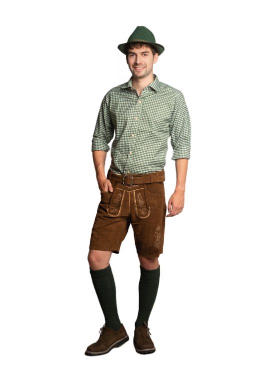 Lederhose Brixental Kort Donkerbruin