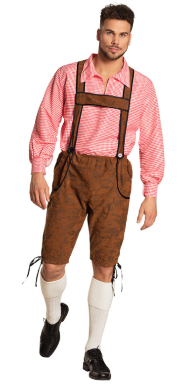 Oktoberfestkleding set Werner (broek en shirt)