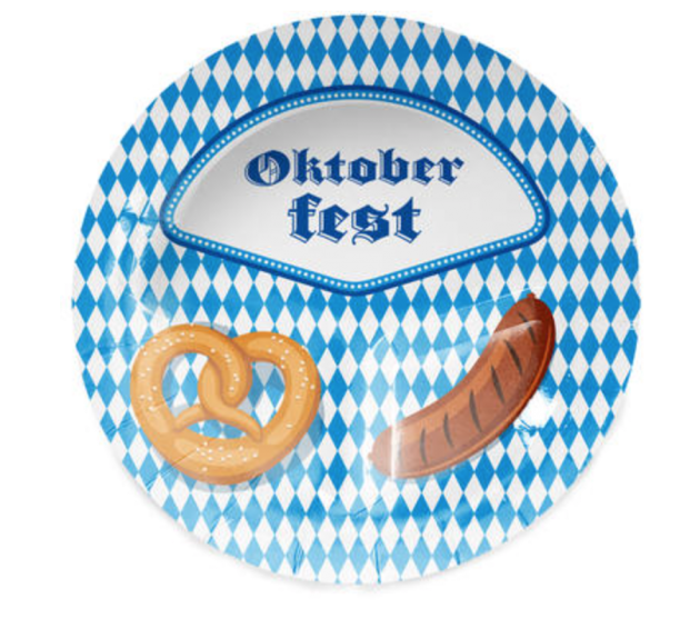 Bordjes Oktoberfest (23 cm) (8 stuks)