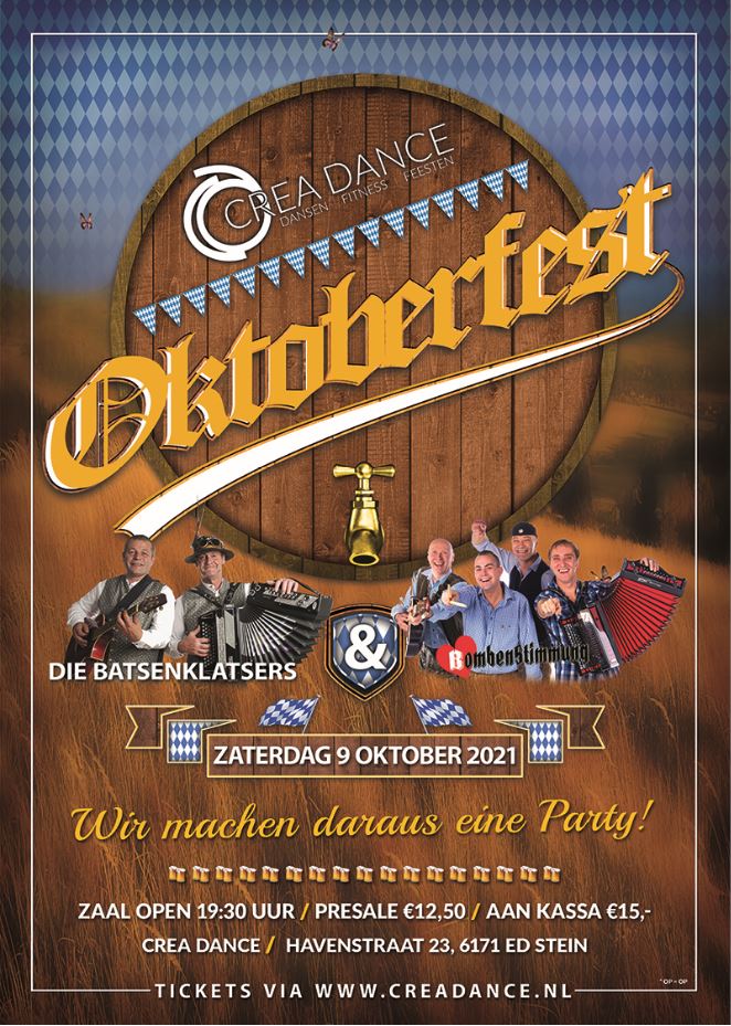 Oktoberfest met Die Batseklatsers, Crea Dance, Stein, October 24 to October  25 | AllEvents.in